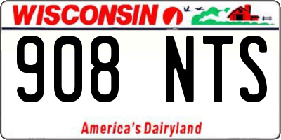 WI license plate 908NTS