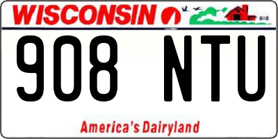 WI license plate 908NTU