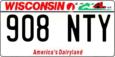 WI license plate 908NTY