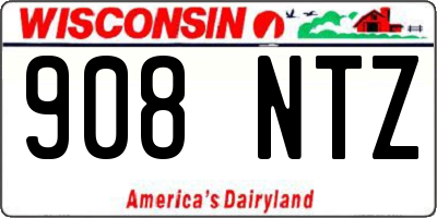 WI license plate 908NTZ