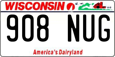 WI license plate 908NUG
