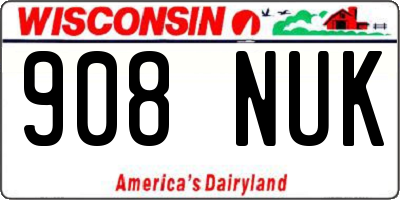WI license plate 908NUK