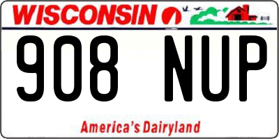 WI license plate 908NUP