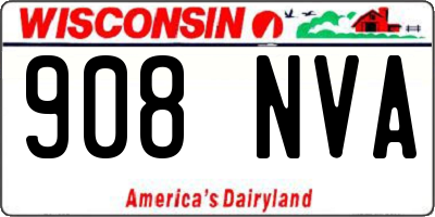 WI license plate 908NVA