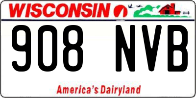 WI license plate 908NVB