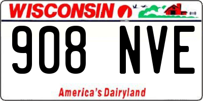 WI license plate 908NVE