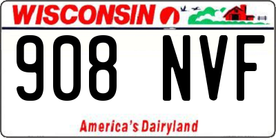 WI license plate 908NVF
