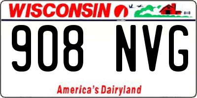 WI license plate 908NVG