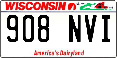 WI license plate 908NVI