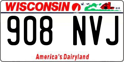 WI license plate 908NVJ