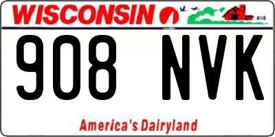 WI license plate 908NVK