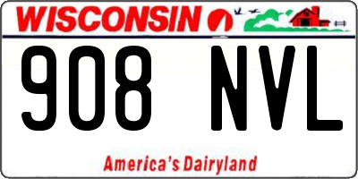 WI license plate 908NVL
