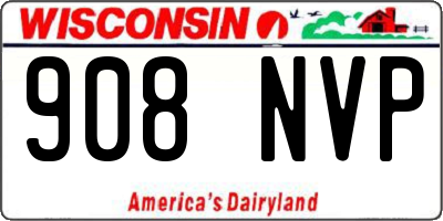 WI license plate 908NVP