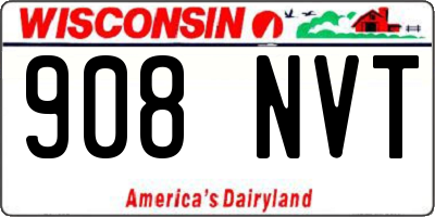 WI license plate 908NVT