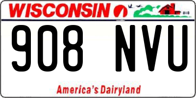 WI license plate 908NVU