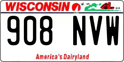 WI license plate 908NVW
