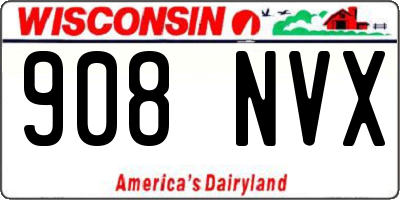 WI license plate 908NVX