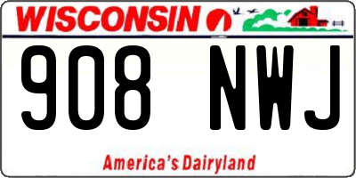 WI license plate 908NWJ