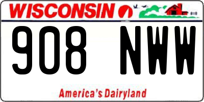 WI license plate 908NWW