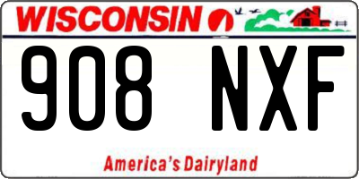 WI license plate 908NXF