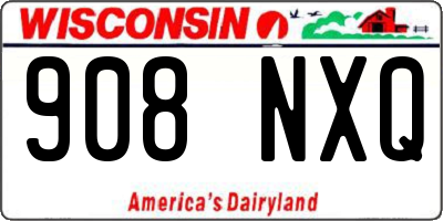 WI license plate 908NXQ