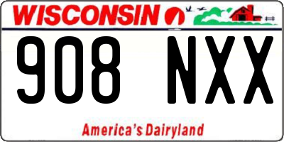 WI license plate 908NXX