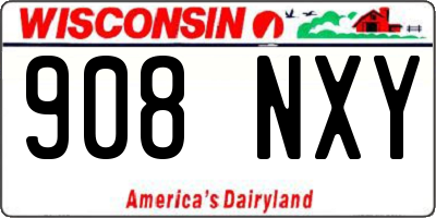 WI license plate 908NXY
