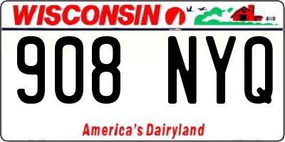 WI license plate 908NYQ