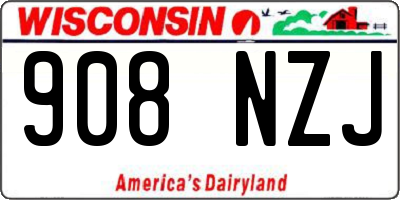 WI license plate 908NZJ