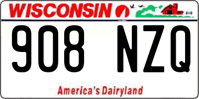 WI license plate 908NZQ