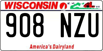 WI license plate 908NZU