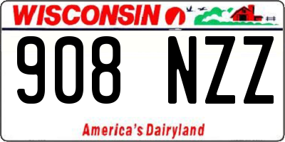 WI license plate 908NZZ