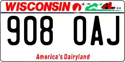 WI license plate 908OAJ