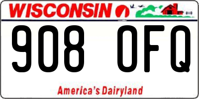 WI license plate 908OFQ