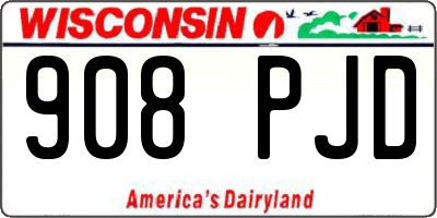 WI license plate 908PJD
