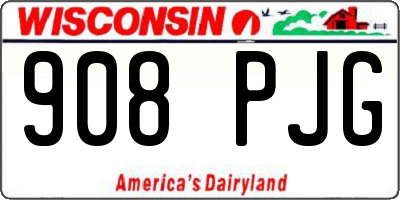 WI license plate 908PJG