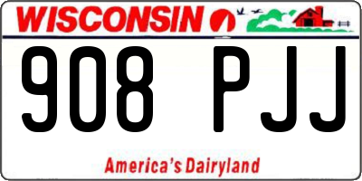 WI license plate 908PJJ