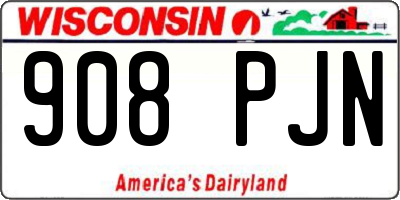 WI license plate 908PJN