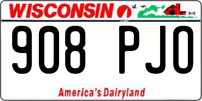 WI license plate 908PJO