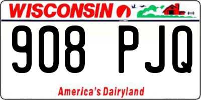 WI license plate 908PJQ