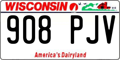 WI license plate 908PJV