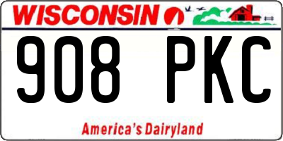 WI license plate 908PKC