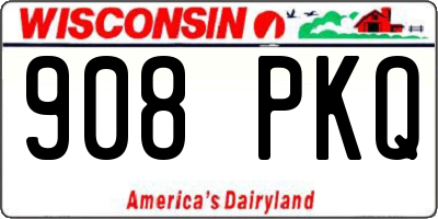 WI license plate 908PKQ