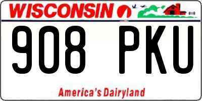 WI license plate 908PKU