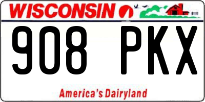 WI license plate 908PKX