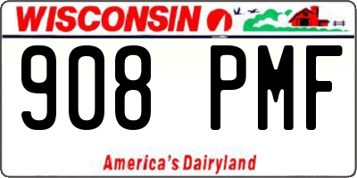 WI license plate 908PMF