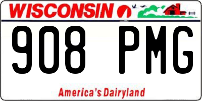 WI license plate 908PMG