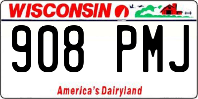 WI license plate 908PMJ