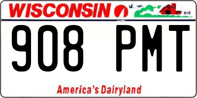WI license plate 908PMT