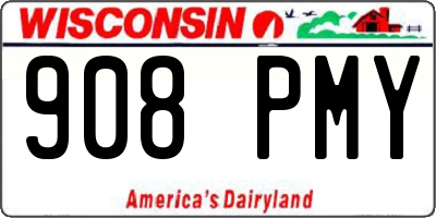 WI license plate 908PMY
